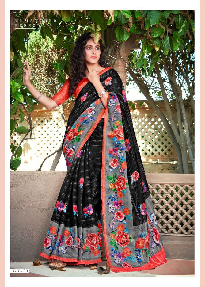 Shreyans Gaza Cheks 2 Regular Wear Wholesale Printed Sarees